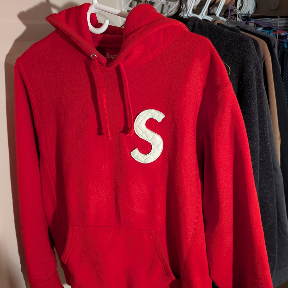 Red Hoodie with White Logo